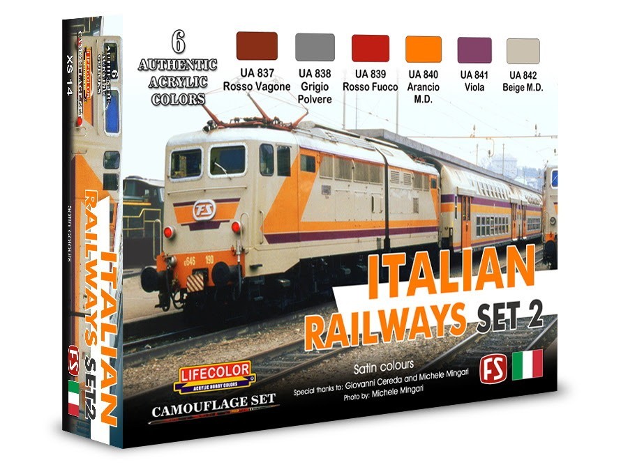 LC-XS14 - LifeColor Italian Railways Set 2 (22ml x 6)