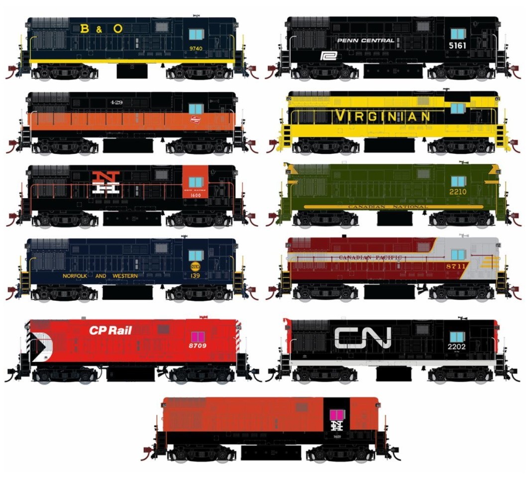 Here's the current listing of F-M H16-44 Locomotive schemes being offered on this run.