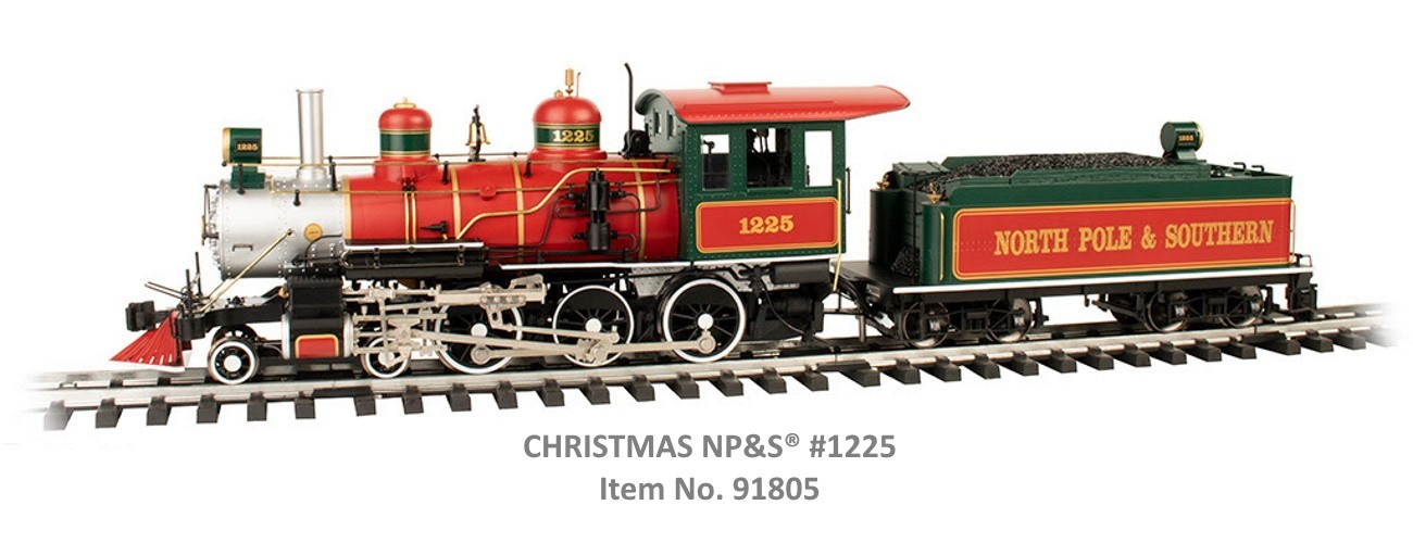 Bachmann Trains Christmas 4-6-0 Steam Locomotive with Metal Gears Large G Scale 