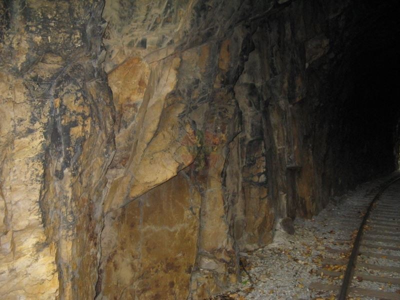 Inside a tunnel