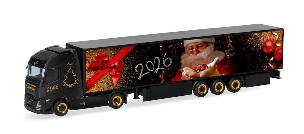 Volvo FH Aero Globetrotter XL box semitrailer,"Herpa Christmas Model 2026"