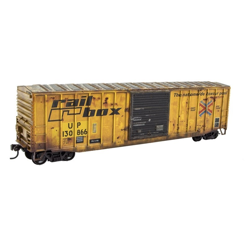 HO ACCURAIL 50' EXTERIOR POST BOX CAR KIT UNION PACIFIC EX-RAILBOX #130866 ITEM# 560010006