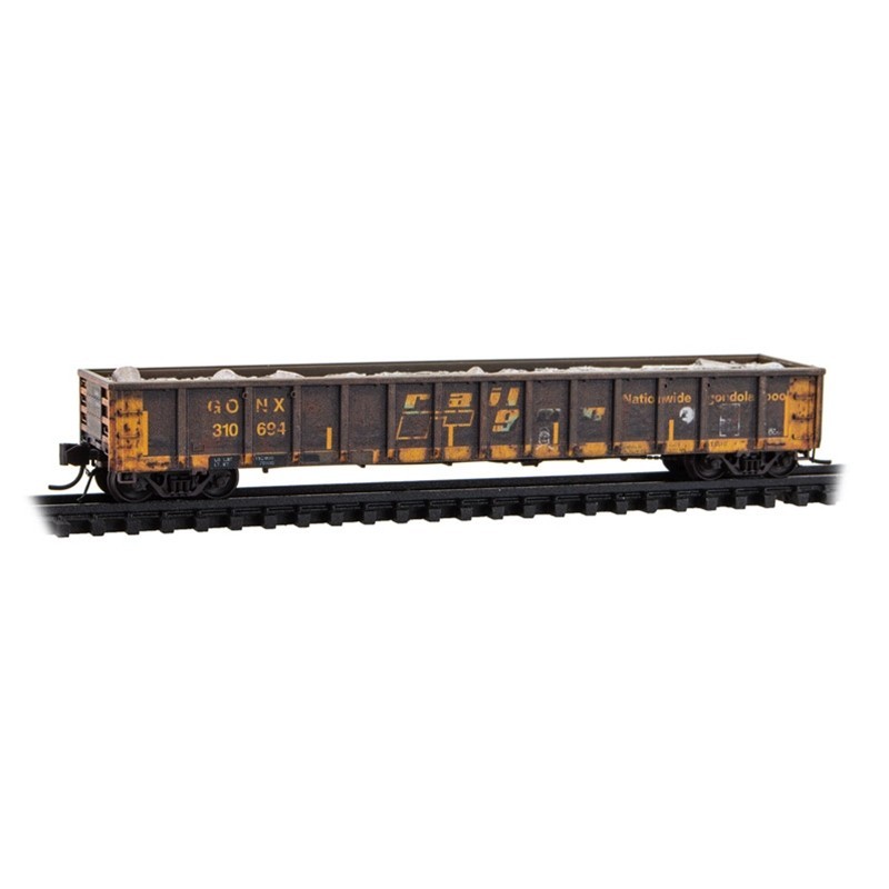 N MICRO-TRAINS 52'6" GREENVILLE 2494 MILL GONDOLA WEATHERED RAILGON #310694 ITEM# 170144014