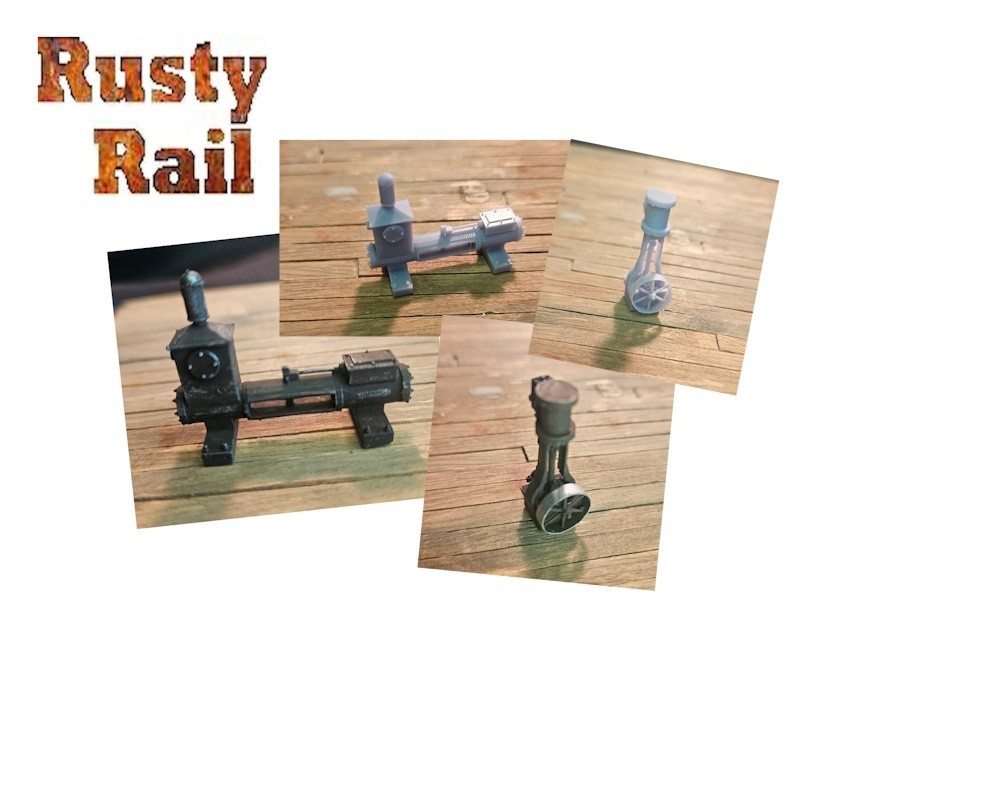 Rusty Rail Prints: Figures, Pumps and Engines